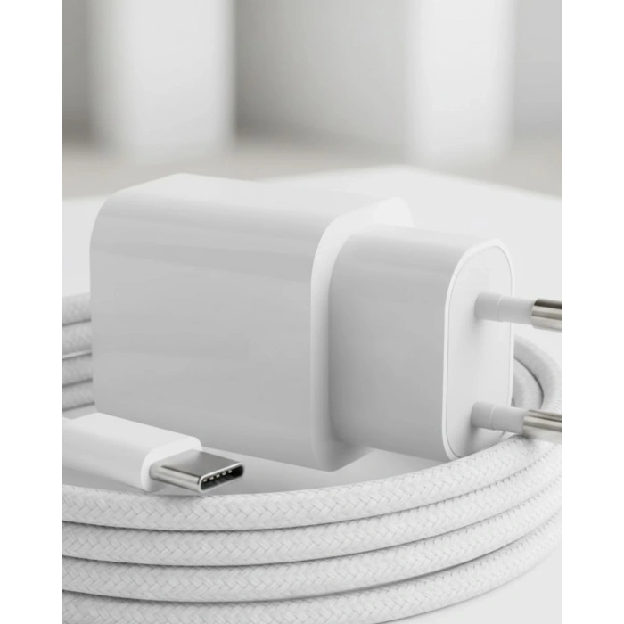 Hubrendy Tekno Yeni Nesil 35W USB-C Duvar Şarj Adaptörü Kablo Hediyeli
