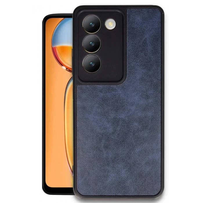 Hubrendy Bez Vivo V30 Lite 4G Kılıf Aras Deri Kapak - Lacivert