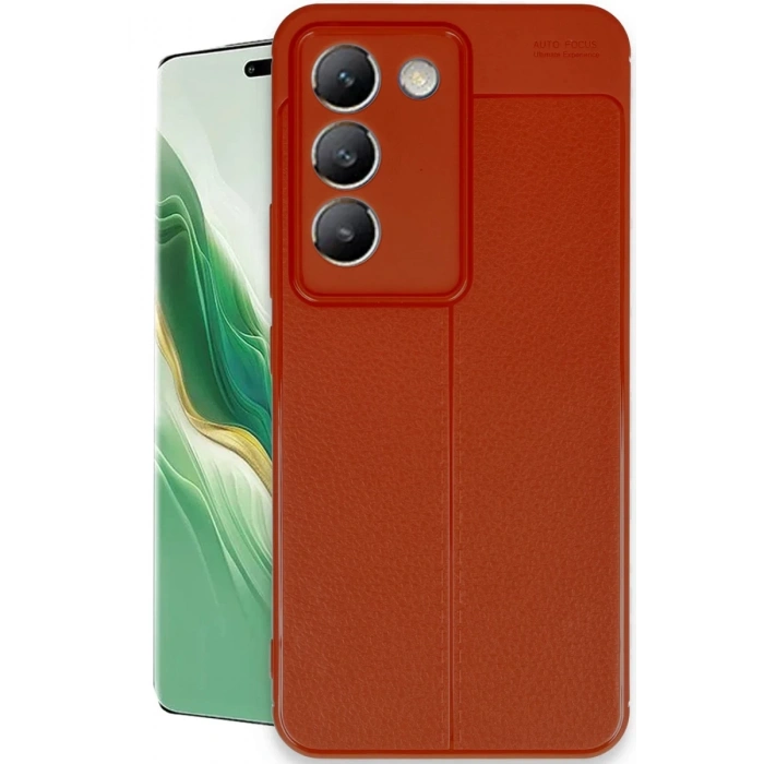 Hubrendy Bez Vivo V30 Lite 4G Kılıf Auto Focus Kapak - Kırmızı