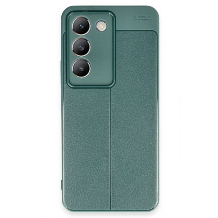 Hubrendy Bez Vivo V30 Lite 4G Kılıf Auto Focus Kapak - Koyu Yeşil