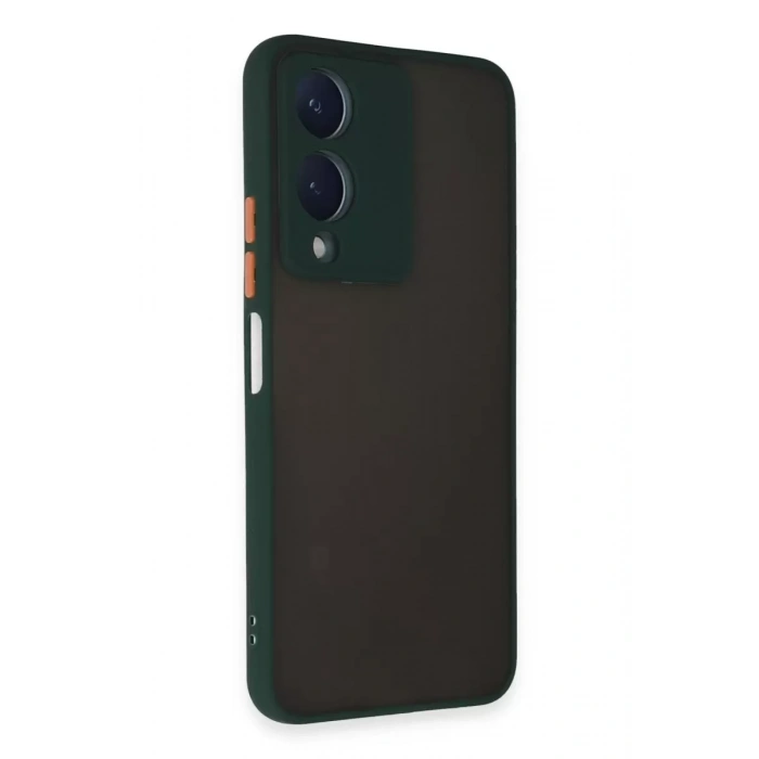 Hubrendy Bez Vivo Y17S Kılıf Montreal Silikon Kapak - Yeşil