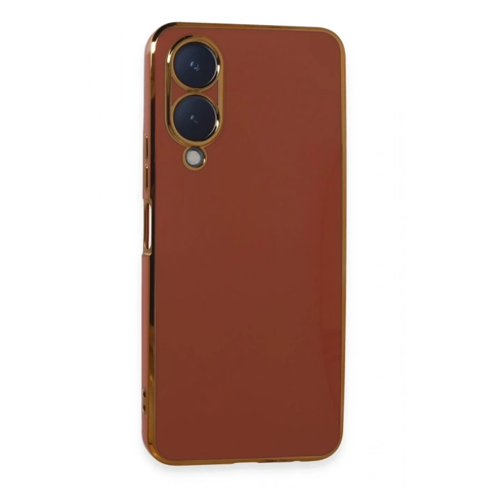 Hubrendy Bez Vivo Y17S Kılıf Volet Silikon - Kırmızı