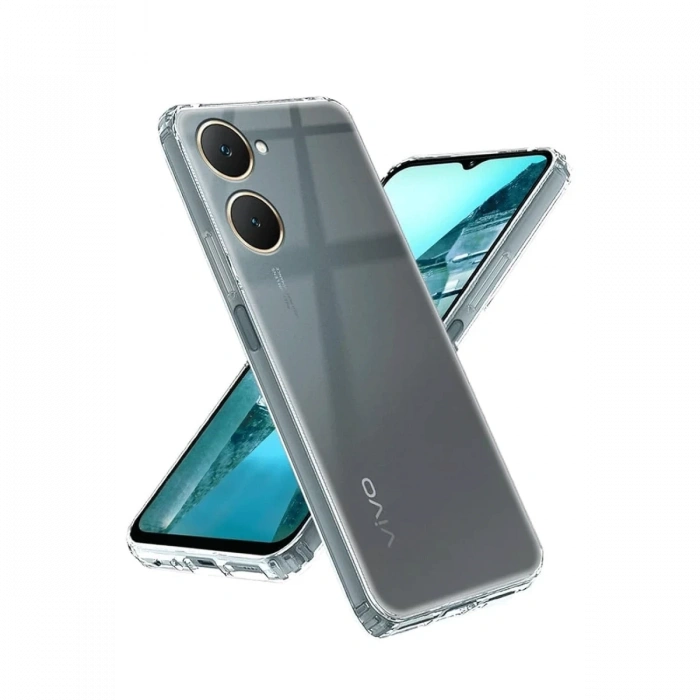 Hubrendy Bez Vivo Y18 Kılıf Lüx Şeffaf Silikon