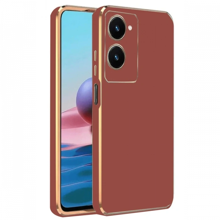 Hubrendy Bez Vivo Y18 Kılıf Volet Silikon - Kırmızı