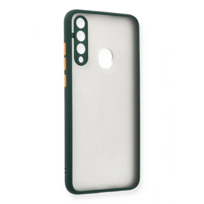 Hubrendy Bez Huawei Y6P Kılıf Montreal Silikon Kapak - Yeşil