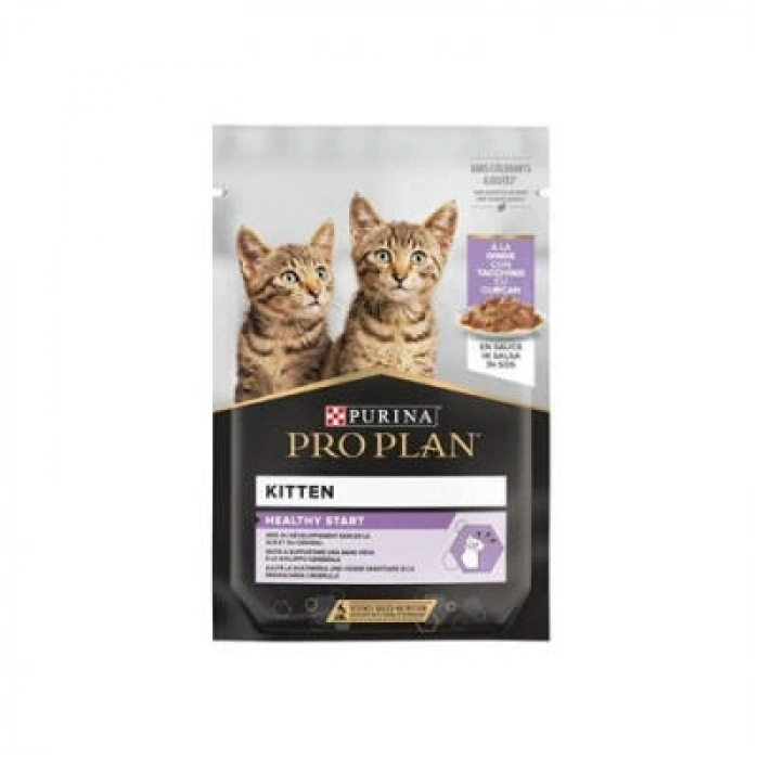 Kitten Pouch Hindili Yavru Kedi Konservesi 6 Adet 85 Gr