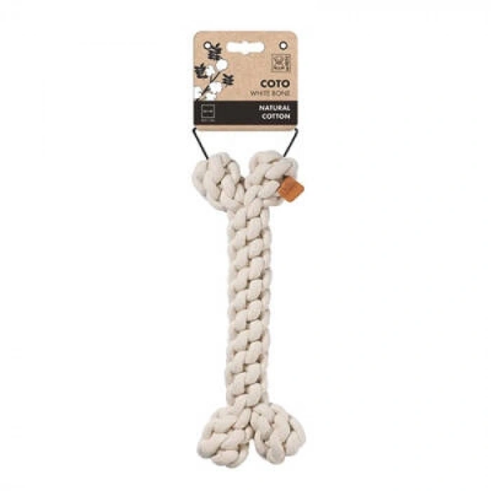 Örgü Kemik Köpek Oyuncağı Beyaz 30 Cm