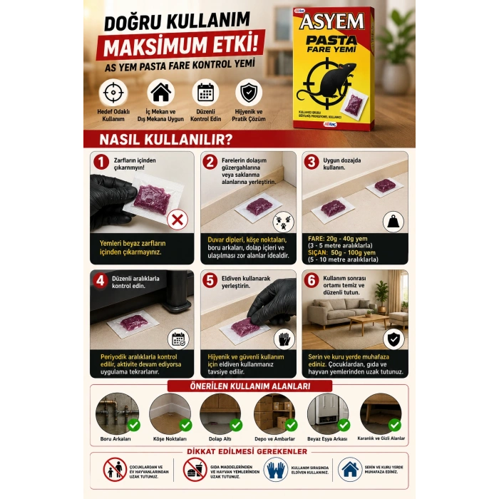 Pasta Fare Kontrol Yemi Pratik Paketli Kontrollü Kullanım