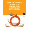 Hubrendy Kargo Çoklu Cihaz Dostu 120 w Hızlı Şarj Kablosu – Tek Kablo İle Her Cihaz Elinizin Altında