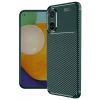Hubrendy Bez Oppo A38 Kılıf Auto Focus Karbon Kapak - Koyu Yeşil