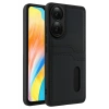Hubrendy Bez Oppo A38 Sara Kartvizitli Deri Kılıf - Siyah