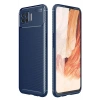 Hubrendy Bez Oppo A73 Kılıf Auto Focus Karbon Kapak - Lacivert