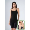 Hubrendy Beru Bambu Kadın Askılı Atlet Siyah