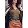 Hubrendy Beru Beli Uzun Sarmalı Şık Harness - Brf172