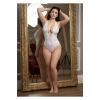 Hubrendy Beru Beyaz Taşlı Bodysuit - 889