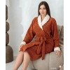 Hubrendy Beru Boyraz 0040 Kadın Sharpi Welsolf Sabahlık