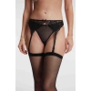 Hubrendy Beru Dantelli Jartiyer String Ve Çorap 3lü Takım