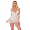 Hubrendy Beru Ekru Jakarlı Bodysuit Gecelik