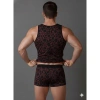Hubrendy Beru Erkek Desenli Tank Top Boxer Takımı