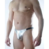 Hubrendy Beru Erkek Gümüş Lame Brazillian Slip