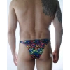 Hubrendy Beru Erkek Renkli Desenli Brazillian Slip
