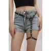 Hubrendy Beru Fantazi Deri Tek Bacak Harness - Brf973