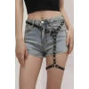 Hubrendy Beru Fantazi Deri Tek Bacak Harness - Brf973