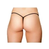 Hubrendy Beru Fantezi Siyah Lame String Tanga