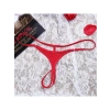 Hubrendy Beru  Halkalı Mini Kırmızı Kadın Fantezi G String
