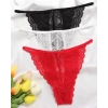 Hubrendy Beru Kadın 3lü Dantel String - Tanga