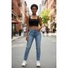 Hubrendy Beru Kadın Siyah Kalın Askılı Crop Top Büstiyer Esnek Kumaş Şık Basic Kadın Üst Giyim