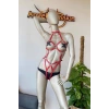 Hubrendy Beru Kırmızı Deri Dansçı Özel Harness