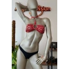 Hubrendy Beru Kırmızı Deri Seksi Sütyen