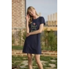 Hubrendy Beru Meyve Ve Yaprak Baskılı Dantelli feel Good Gecelik