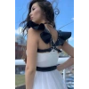 Hubrendy Beru Şık Deri Seksi Göğüs Deri Harness - Brf996