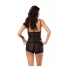Hubrendy Beru Siyah Dantelli Babydoll Şortlu Takım - 1483
