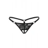 Hubrendy Beru  Siyah Dantelli Özel Bölgesi Açık G-string Brf1167
