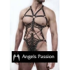 Hubrendy Beru Siyah Seksi Lasitk Erkek  Vücut Harness - Brfm68