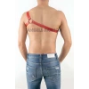 Hubrendy Beru Tek Omuz Seksi Deri Erkek  Harness - Brfm3