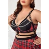 Hubrendy Beru Zincir Detaylı Deri Göğüs Harness - Brf808