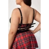Hubrendy Beru Zincir Detaylı Deri Göğüs Harness - Brf808
