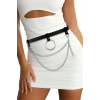 Hubrendy Beru Zincirli Şık Deri Bel Harness - Brf923