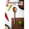 Hubrendy Bez Akasya Servis Kaşığı & Sunum Kaşığı