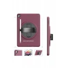 Hubrendy Bez Apple iPad 10.2 (7.nesil) Kılıf Hand Strap Tablet Kılıfı - Mürdüm
