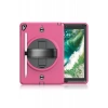 Hubrendy Bez Apple iPad 5 Air 9.7 Kılıf Strap-C Otterbox Tablet Kapak - Pembe
