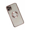 Hubrendy Bez Apple iPhone 11 Pro Kılıf Slot Silikon - Rose Gold