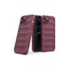 Hubrendy Bez Apple iPhone 12 Pro Kılıf Optimum Silikon - Bordo