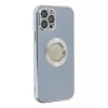 Hubrendy Bez Apple iPhone 12 Pro Kılıf Store Silikon - Sierra Blue