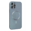 Hubrendy Bez Apple iPhone 12 Pro Max Kılıf Moshi Lens Magneticsafe Silikon - Sierra Blue