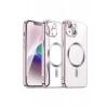 Hubrendy Bez Apple iPhone 13 Kılıf Kross Magneticsafe Kapak - Rose